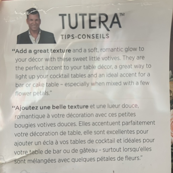 David Tutera Bougie Votive 18 pc in Rose Mercury Gold - Picture 2 of 5